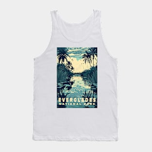 Everglades National Park Vintage Travel  Poster Tank Top